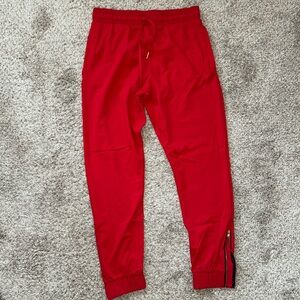Zyia Red Peak Zipper Joggers. 26” inseam